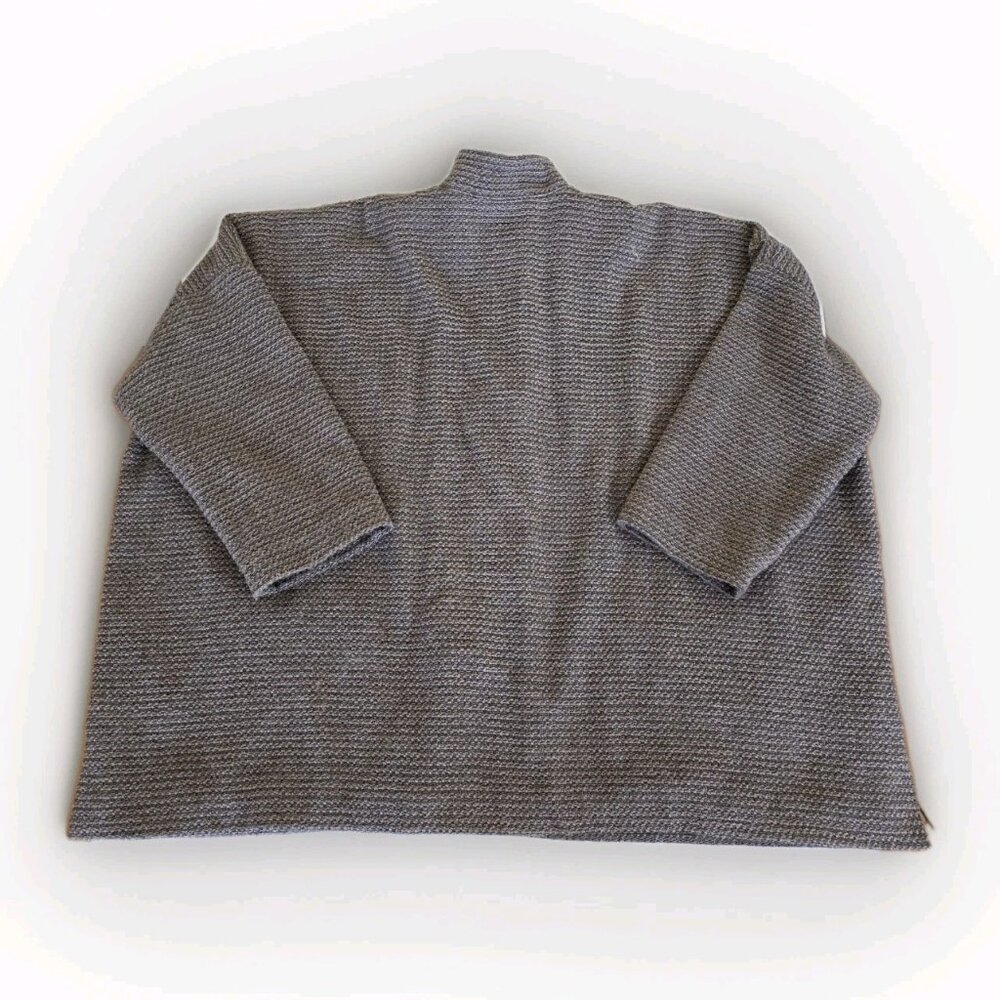 Eskandar Boxy Jacket - Size 1 / L - Brown Wool Blend - Silk Lined - Picture 14 of 15